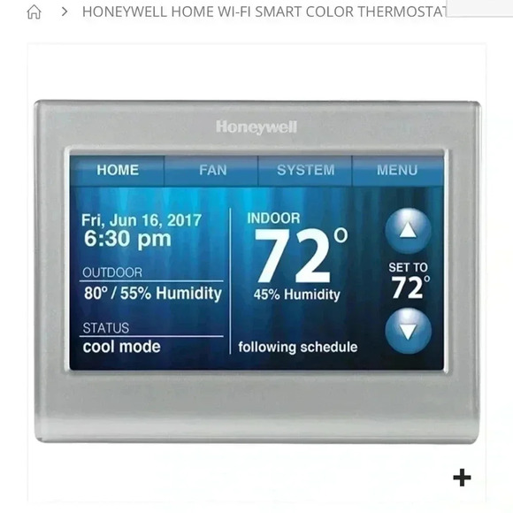 Honeywell Home Wi-Fi Smart Color Thermostat - Picture 7 of 10